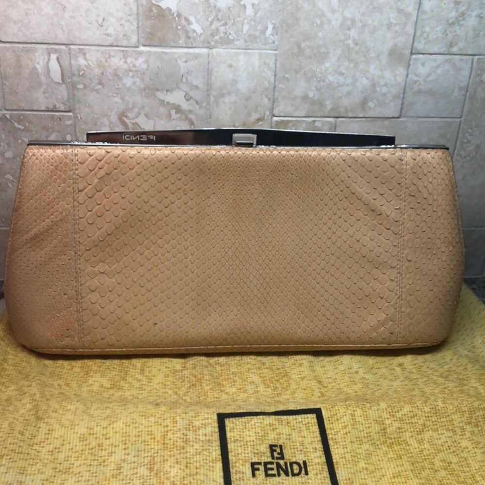 Authentic Fendi Python Clutch